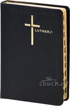 Luther21 - Standardausgabe - Lederfaserstoff - Schwarz - Goldschnitt mit Griffregister