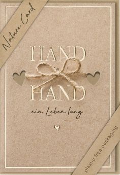 Doppelkarte Hand in Hand  - Hochzeit NC