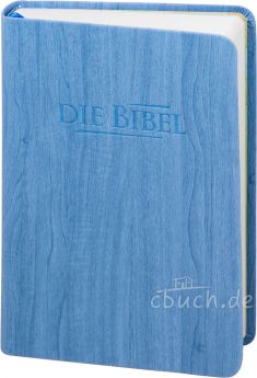 Elberfelder Bibel Edition CSV - Taschenbibel, größere Ausgabe, blau Holzoptik