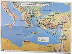 Landkarte Missionsreisen des Apostels Paulus