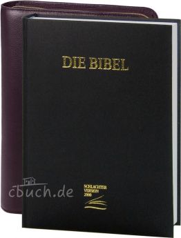 Schlachter 2000 Großdruckausgabe mit Bibelhülle (weinrot)
