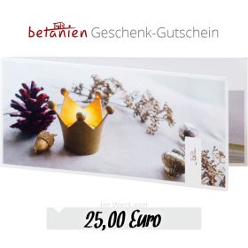 Betanien Geschenk-Gutschein im Wert von 25 Euro (Weihnachts-Karte)