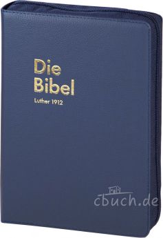 Luther Bibel 1912 - Leder – Standardausgabe blau