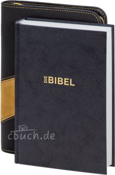 Schlachter 2000 Taschenausgabe schwarz mit Bibelhülle Verona