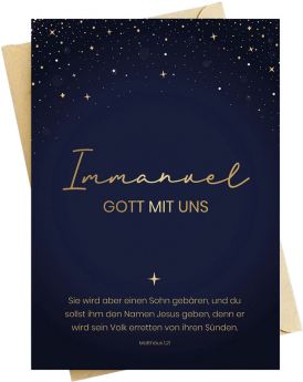 Weihnachtskarte "Immanuel – Gott mit uns"