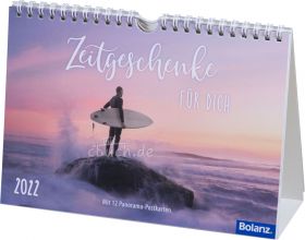 Zeitgeschenke für Dich - Panorama-Postkartenkalender 2022